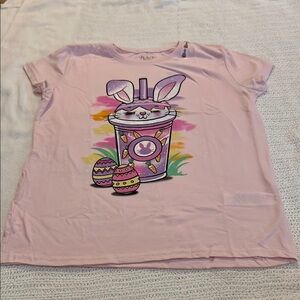 Place Pink Bunny Drink Short Sleeve Tee